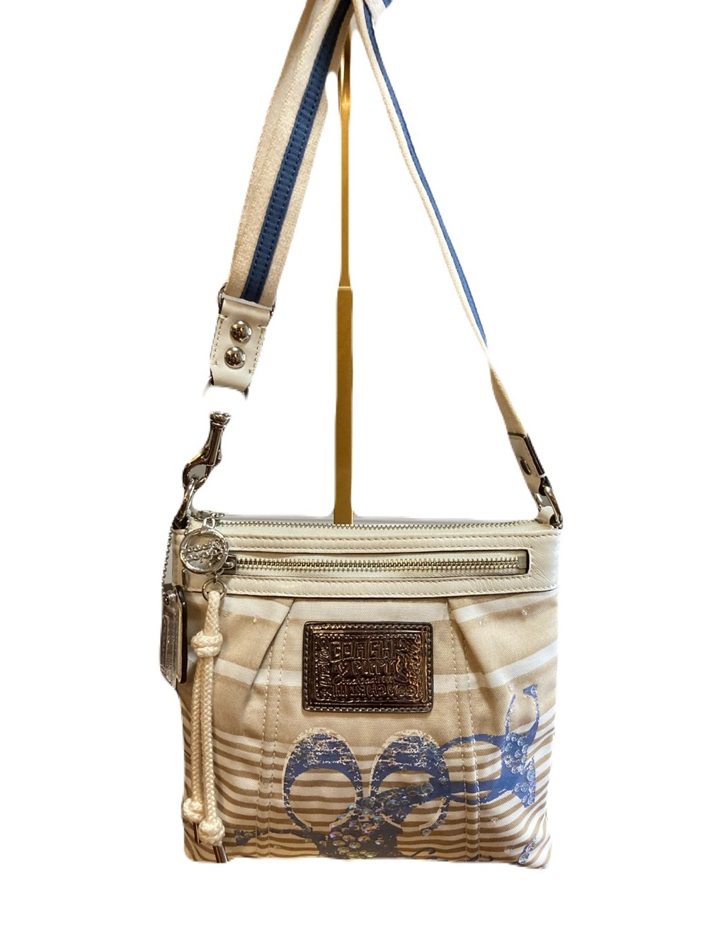 Coach Poppy Rocker Limited Edition - Very Rare Nautical Collection Crossbody Bag